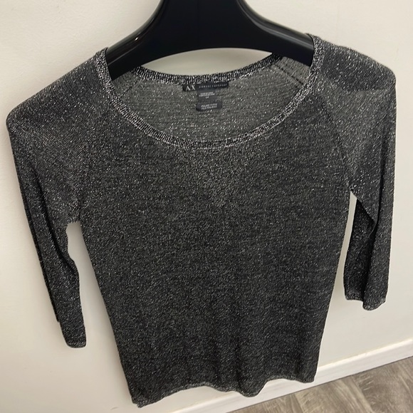 A/x Armani exchange Italian metallic yarn knit top - Picture 1 of 4
